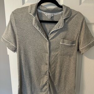 Gray Short Sleeve lounge Shirt